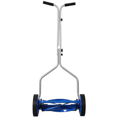 Sudzendf 14 In. Blue Manual Push Reel Lawn Mower