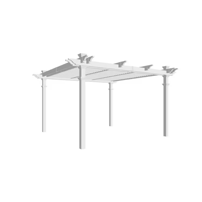 Louvered Pergola Designed for Year-Round Use, 12x12 Vinyl Construction, Adjustable Louver System, designed for long-term use