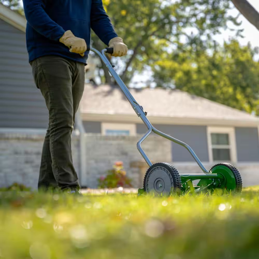 14 In. 5-Blade Manual Walk behind Push Reel Lawn Mower — product view 3