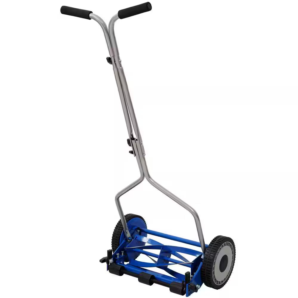 14 In. Blue Push Lawn Mower, Push Reel Lawn Mower — product view 3