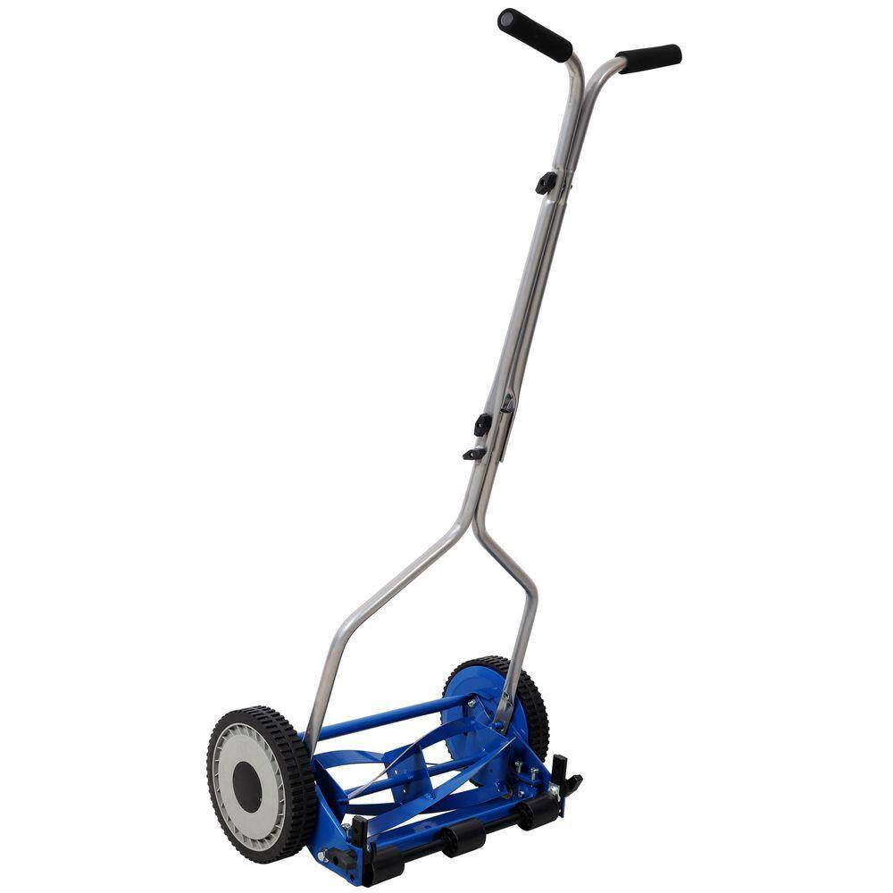 14 In. Blue Push Lawn Mower, Push Reel Lawn Mower — product view 4