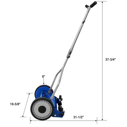 14 In. Blue Push Lawn Mower, Push Reel Lawn Mower — product view 6