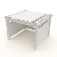 Vinyl Canopy Pergola Built for Year-Round Outdoor Living, 12x12 Foot, Adjustable Shade, Weather-Resistant