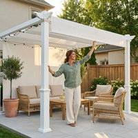 Vinyl Canopy Pergola Built for Year-Round Outdoor Living, 12x12 Foot, Adjustable Shade, Weather-Resistant — product view 2