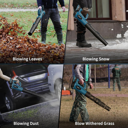 Leaf Blower Cordless with 2 Batteries & Fast Charger, Navy Blue — product view 6