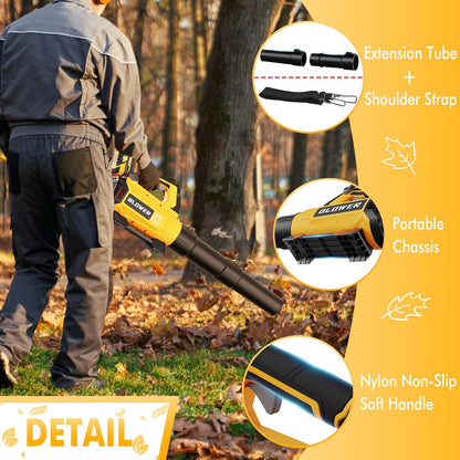 Leaf Blower Cordless with 2 X 4.0Ah Batteries and Charger - Easy to Use — product view 2